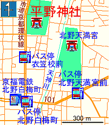 平野神社所在地図