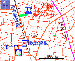 萩の寺所在地図