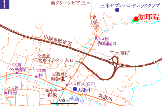 伽耶院所在地図