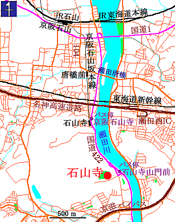 石山寺所在地図