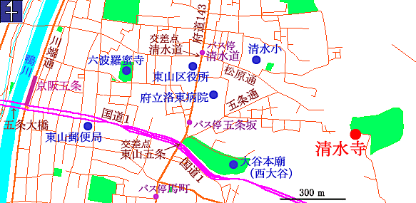 清水寺所在地図