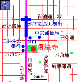 頂法寺所在地図