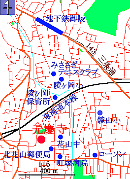 元慶寺所在地図