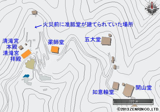 境内諸堂配置地図